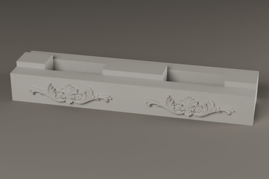Acanthus Sweep, finished concrete brick