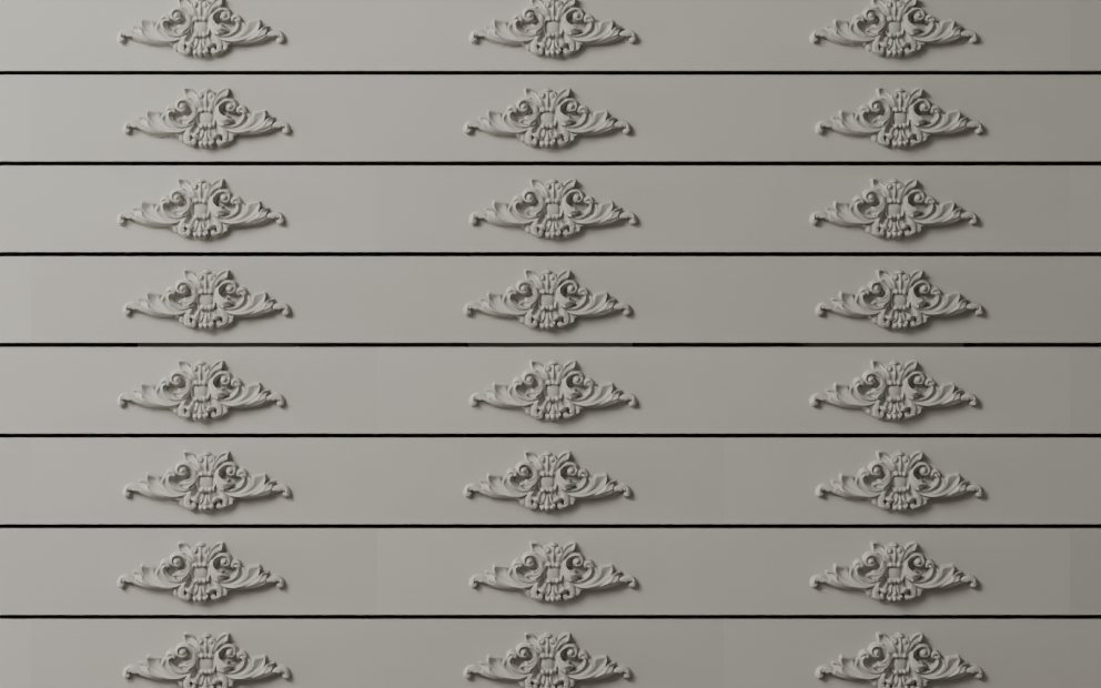 Mask Cartouche wall face in running bond