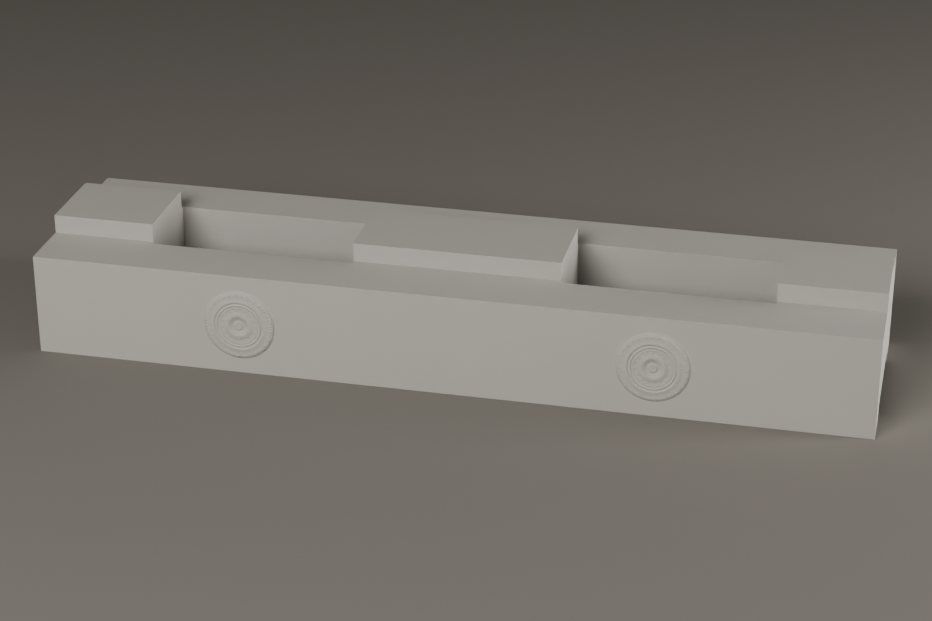 Concentric Roundel, finished concrete brick
