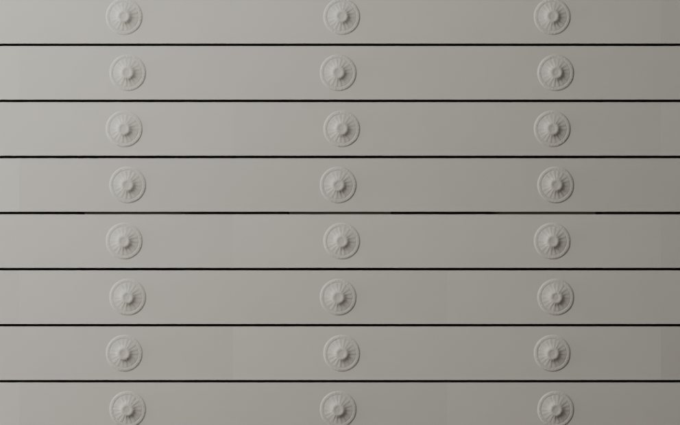 Daisy Rosette wall face in running bond