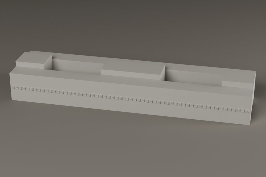 Dentil Course, finished concrete brick