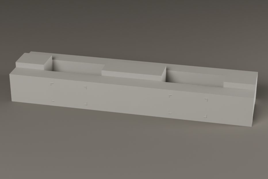 Corner Brackets, finished concrete brick