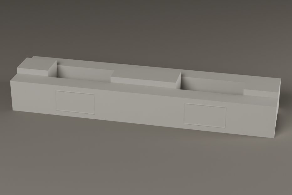Raised Panel, finished concrete brick