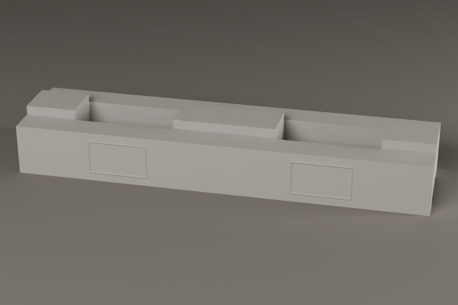 Double Panel, finished concrete brick