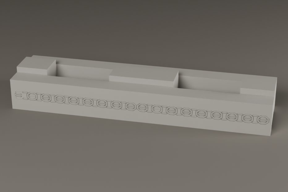 Coin Chain, finished concrete brick