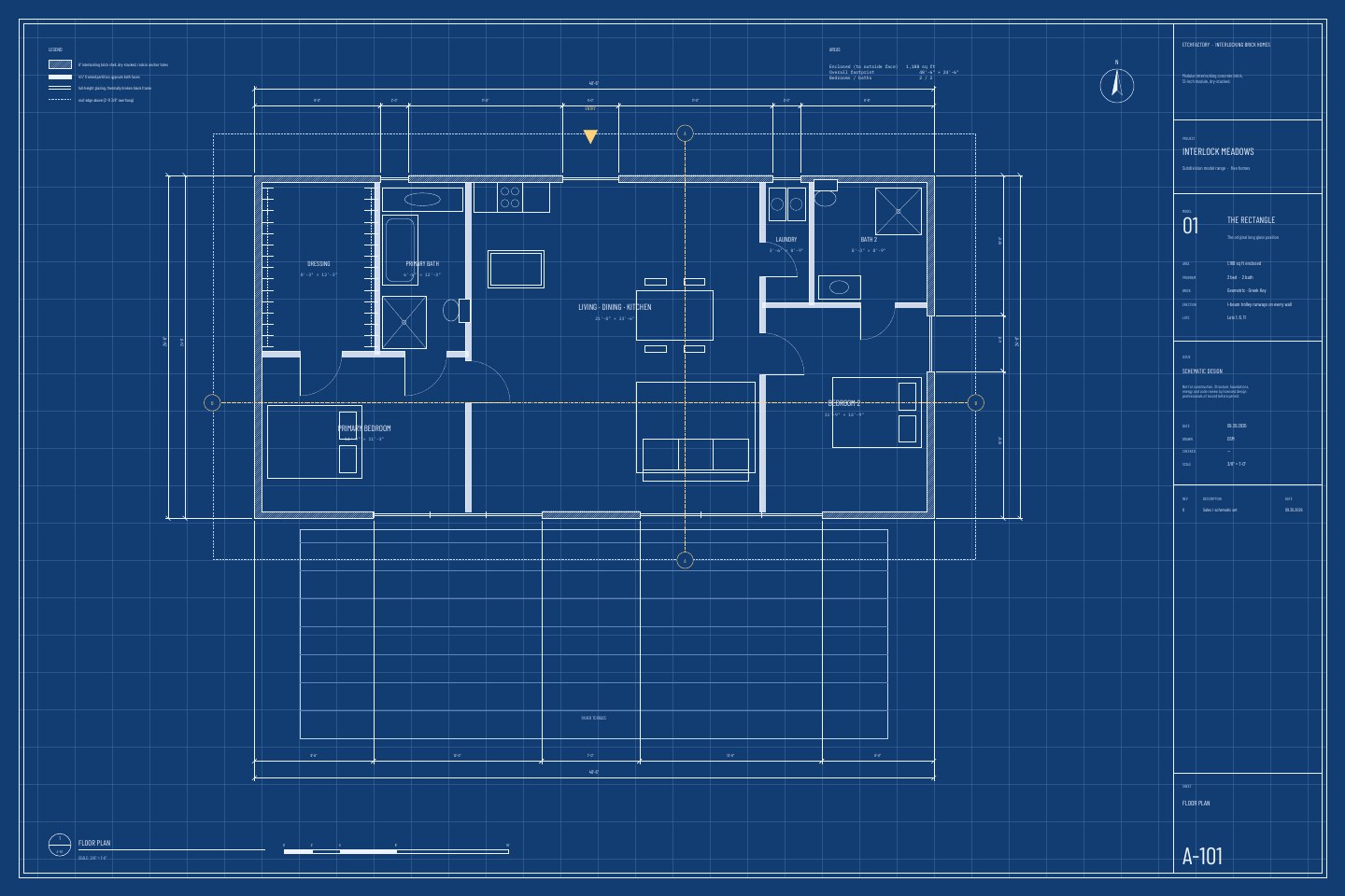 The Rectangle, floor plan drawing