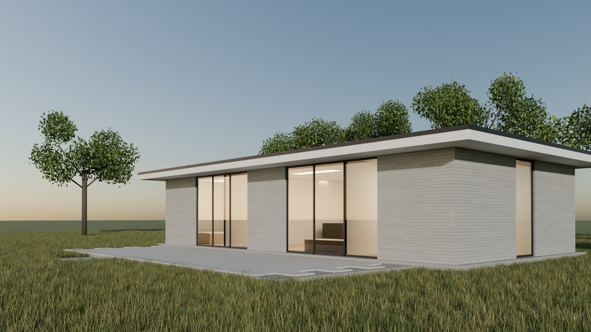 The Rectangle, late-afternoon exterior